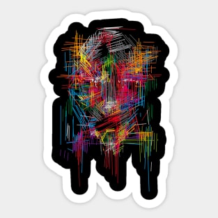 Horror sci-fi head Sticker